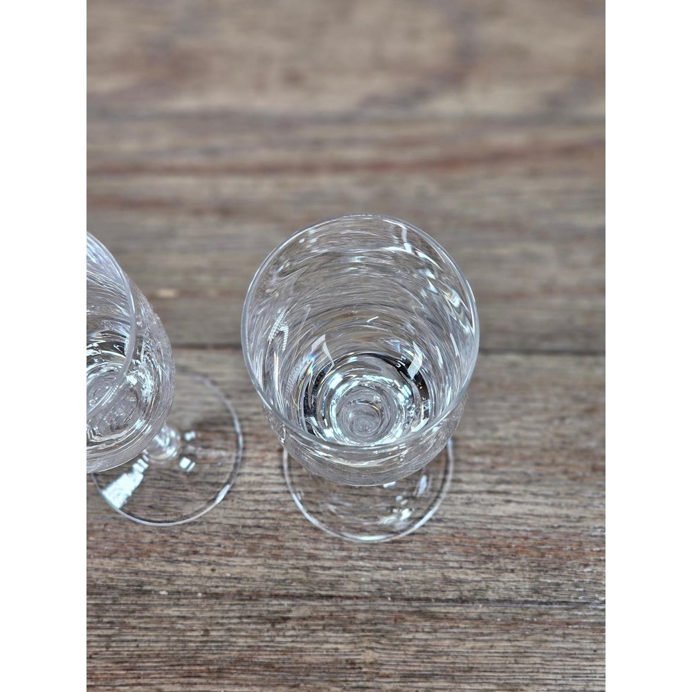 Set 2 Vintage Cordial Glasses Twisted Stem Clear Stemware 9.5 In - Picture 11 of 16